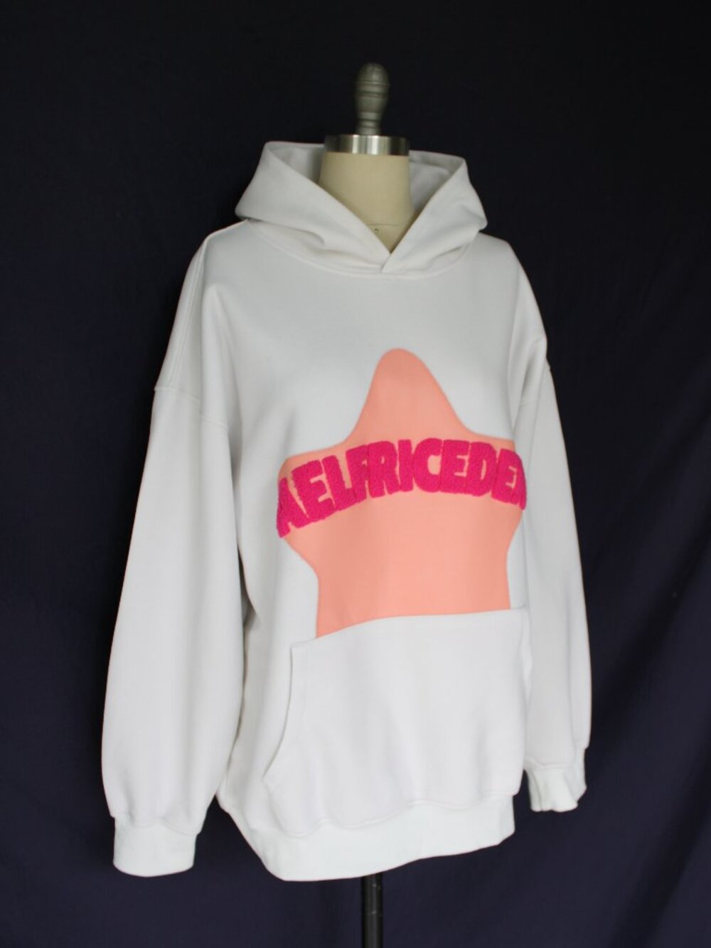 Aelfric Eden Vintage Embroidered Eden Star Hoodie ivory oversized sweatshirt L - Picture 8 of 12